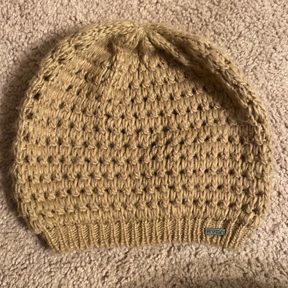 RVCA gold beanie